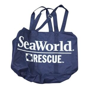 SeaWorld Rescue Duffle Bag Unisex Large Navy Blue Travel New
